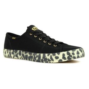 Keds kickstart leo foxing black sneakers size 6.5 NWOT